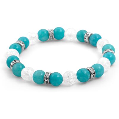 Agato Brățară cu mărgele din jad și cristal MINK72/18 Agato Brățară cu mărgele din jad și cristal MINK72/18
