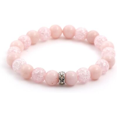 Agato Brățară cu mărgele din jad și cristal sintetic MINK04 / 17 Agato Brățară cu mărgele din jad și cristal sintetic MINK04 / 17