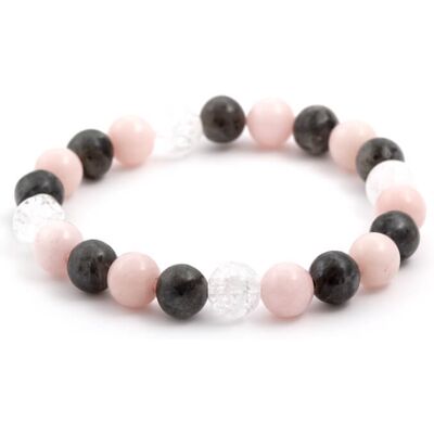 Agato Brățară cu mărgele din jad, cristal și labradorit MINK09/17 Agato Brățară cu mărgele din jad, cristal și labradorit MINK09/17