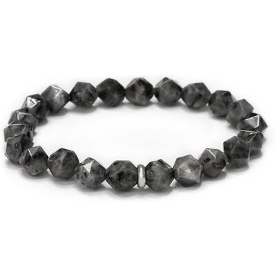 Agato Brățară cu mărgele de larvikit MINK150/17 Agato Brățară cu mărgele de larvikit MINK150/17