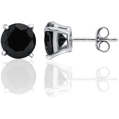 Beneto Cercei din argint moderni cu zirconii negre AGUP2256 Beneto Cercei din argint moderni cu zirconii negre AGUP2256