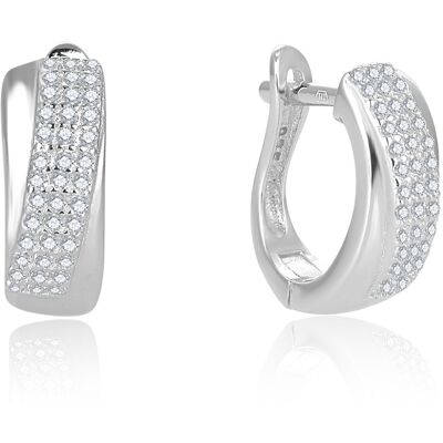 Beneto Cercei rotunzi atemporali cu zircon AGUC2698 Beneto Cercei rotunzi atemporali cu zircon AGUC2698