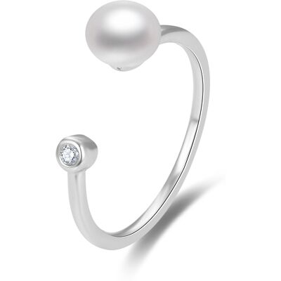 Beneto Inel deschis din argint cu perlă de apă dulce adevărată AGG467 Beneto Inel deschis din argint cu perlă de apă dulce adevărată AGG467