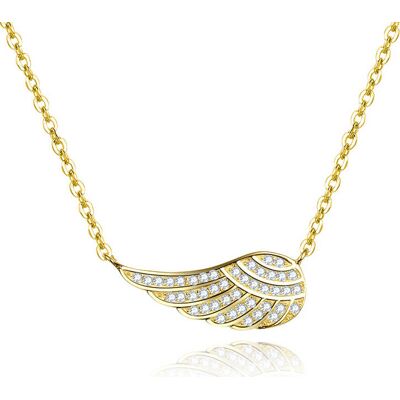 Beneto Colier auriu cu model în formă de aripă AGS298 / 47-GOLD Beneto Colier auriu cu model în formă de aripă AGS298 / 47-GOLD