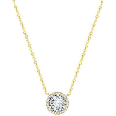 Beneto Colier din argint placat cu aur cu cristale AGS1135/47-GOLD Beneto Colier din argint placat cu aur cu cristale AGS1135/47-GOLD