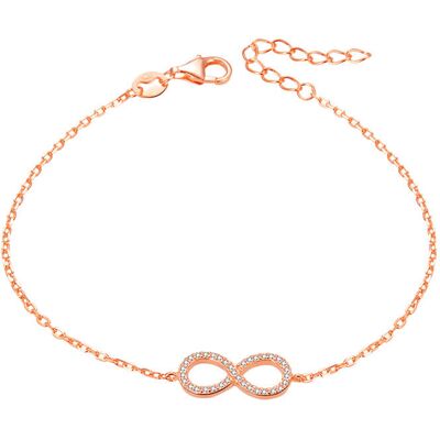Beneto Brățară din argint placată cu aur roz și cristale AGB483/20-ROSE Beneto Brățară din argint placată cu aur roz și cristale AGB483/20-ROSE