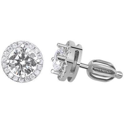 Beneto Cercei argintii cu pietre de zircon AGUP1610S Beneto Cercei argintii cu pietre de zircon AGUP1610S