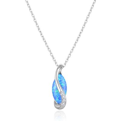 Beneto Colier de argint cu opal sintetic AGS1324_47 Beneto Colier de argint cu opal sintetic AGS1324_47