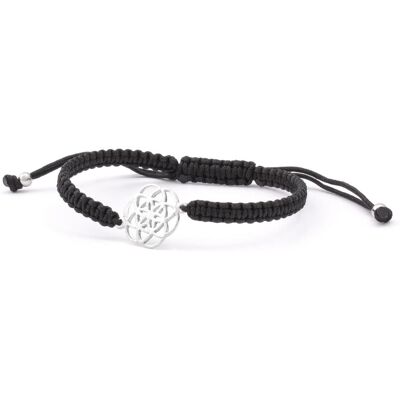 Beneto Exclusive Brățară stilată neagră din șiret Mandala AGB545 Beneto Exclusive Brățară stilată neagră din șiret Mandala AGB545