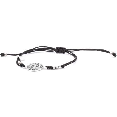 Beneto Exclusive Brățară stilată neagră din șiret Mandala AGB560 Beneto Exclusive Brățară stilată neagră din șiret Mandala AGB560