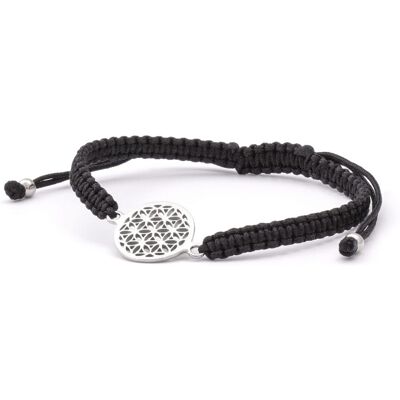 Beneto Exclusive Brățară stilată neagră din șiret Mandala AGB564 Beneto Exclusive Brățară stilată neagră din șiret Mandala AGB564