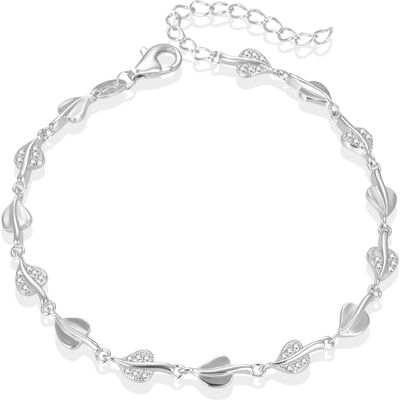 Beneto Brățară elegantă din argint cu frunze AGB633 / 21 Beneto Brățară elegantă din argint cu frunze AGB633 / 21