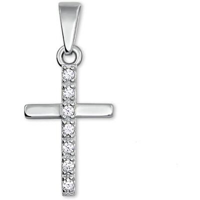 Soliter Pandantiv cruce din aur alb cu cristale 249 001 00565 07 Soliter Pandantiv cruce din aur alb cu cristale 249 001 00565 07