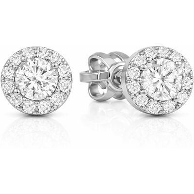 Soliter Cercei rotunzi aurii cu cristal clar 239 001 00806 07 Soliter Cercei rotunzi aurii cu cristal clar 239 001 00806 07