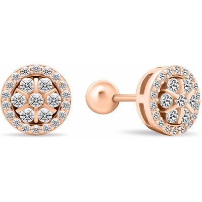 Brilio Silver Cercei bronz sclipitori cu zirconi EA490R Brilio Silver Cercei bronz sclipitori cu zirconi EA490R