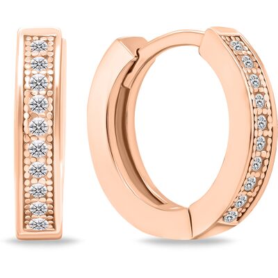 Brilio Silver Cercei rotunzi bronz cu pietre de zircon EA668R Brilio Silver Cercei rotunzi bronz cu pietre de zircon EA668R