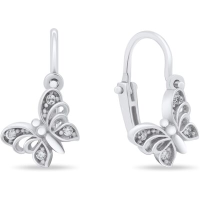 Brilio Silver Cercei din argint de designer fluturi EA187W Brilio Silver Cercei din argint de designer fluturi EA187W