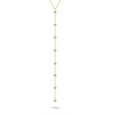 Brilio Silver Colier lung placat cu aur cu zircon cubic NCL200Y Brilio Silver Colier lung placat cu aur cu zircon cubic NCL200Y