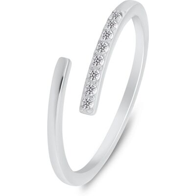 Brilio Silver Inel deschis elegant, cu zirconi transparente RI035W Brilio Silver Inel deschis elegant, cu zirconi transparente RI035W