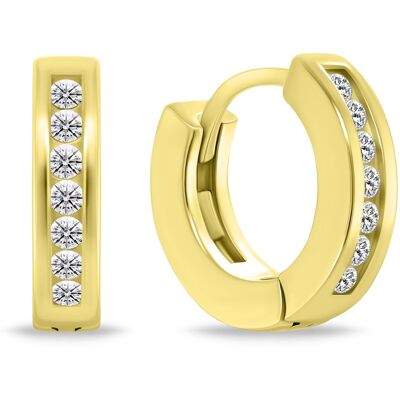 Brilio Silver Elegant cercei cercuri placate cu aur cu zirconi EA775Y Brilio Silver Elegant cercei cercuri placate cu aur cu zirconi EA775Y