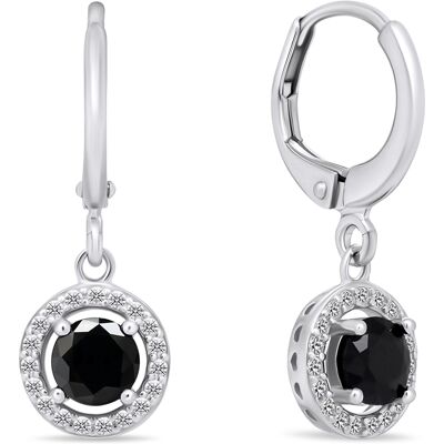 Brilio Silver Cercei eleganți din argint cu zircon negru EA647WBC Brilio Silver Cercei eleganți din argint cu zircon negru EA647WBC