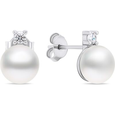 Brilio Silver Cercei eleganți din argint cu perle autentice EA597W Brilio Silver Cercei eleganți din argint cu perle autentice EA597W