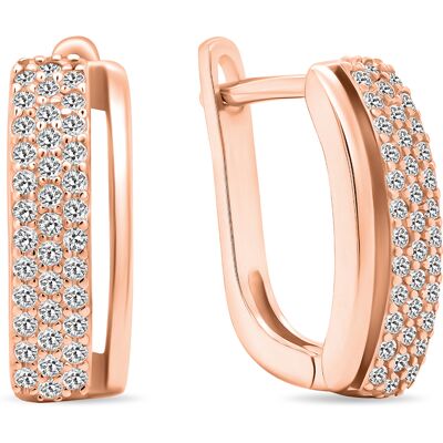 Brilio Silver Elegant cercei bronz cu zirconi EA530R Brilio Silver Elegant cercei bronz cu zirconi EA530R