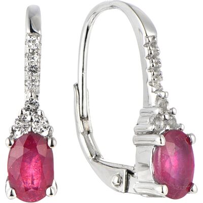 Kalace Cercei eleganți suspendați din argint cu rubine Precious Stone SEC2747G Kalace Cercei eleganți suspendați din argint cu rubine Precious Stone SEC2747G