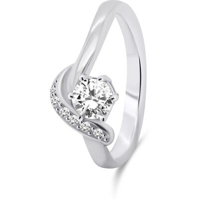 Brilio Silver Inel elegant din argint cu pietre de zircon RI048W 60 mm Brilio Silver Inel elegant din argint cu pietre de zircon RI048W 60 mm
