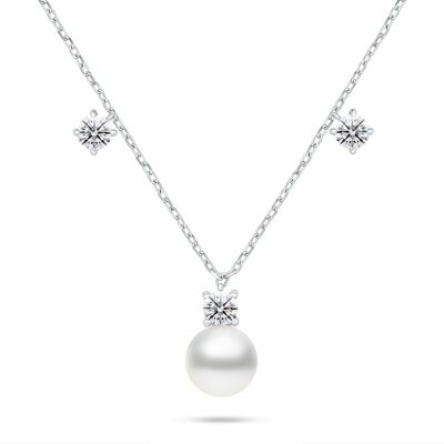 Brilio Silver Colier exclusivist din argint cu perlă și zirconii NCL213W Brilio Silver Colier exclusivist din argint cu perlă și zirconii NCL213W