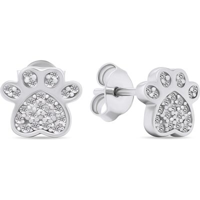 Brilio Silver Cercei jucăuși din argint cu pietre transparente de zircon EA590W Brilio Silver Cercei jucăuși din argint cu pietre transparente de zircon EA590W
