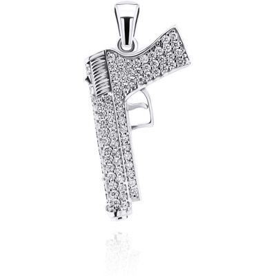 Brilio Silver Pandantiv jucăuș din argint Pistol PT31W Brilio Silver Pandantiv jucăuș din argint Pistol PT31W