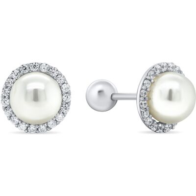 Brilio Silver Cercei eleganți din argint cu perle EA228W Brilio Silver Cercei eleganți din argint cu perle EA228W