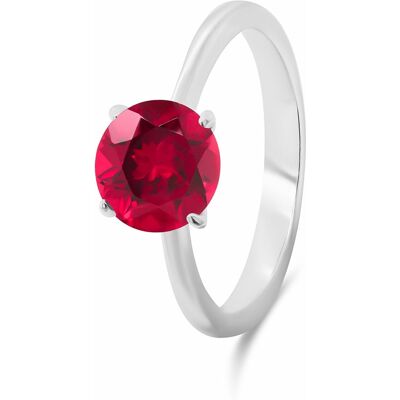 Brilio Silver Inel fin din argint cu zircon roșu RI057WR 50 mm Brilio Silver Inel fin din argint cu zircon roșu RI057WR 50 mm