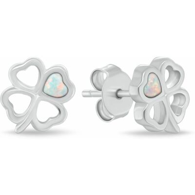 Brilio Silver Cercei din argint Trifoi cu patru foi cu opal alb EA1253W Brilio Silver Cercei din argint Trifoi cu patru foi cu opal alb EA1253W