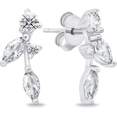 Brilio Silver Cercei frumoși argintii cu pietre de zircon EA619W Brilio Silver Cercei frumoși argintii cu pietre de zircon EA619W