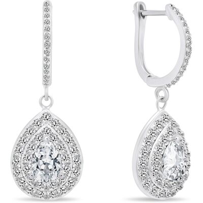Brilio Silver Cercei de lux din argint cu zirconii EA488W Brilio Silver Cercei de lux din argint cu zirconii EA488W