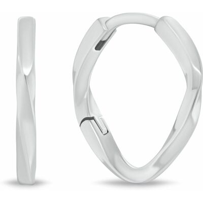 Brilio Silver Cercei minimaliști din argint cu design răsucit EA1215W Brilio Silver Cercei minimaliști din argint cu design răsucit EA1215W