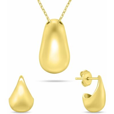 Brilio Silver Set de bijuterii minimaliste din argint SET272Y Tear Drop (colier, cercei) Brilio Silver Set de bijuterii minimaliste din argint SET272Y Tear Drop (colier, cercei)