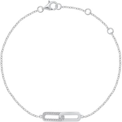 Brilio Silver Brățară minimalista din argint cu zirconi BRC132W Brilio Silver Brățară minimalista din argint cu zirconi BRC132W