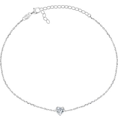 Brilio Silver Brățară minimalistă argintie Inimă BRC30W Brilio Silver Brățară minimalistă argintie Inimă BRC30W