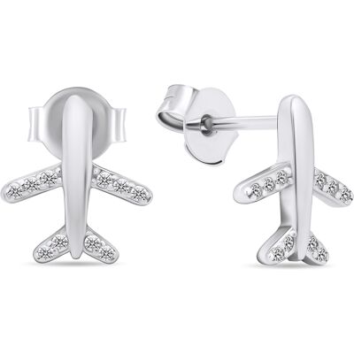 Brilio Silver Cercei moderni din argint cu pietre transparente de zircon EA594W Brilio Silver Cercei moderni din argint cu pietre transparente de zircon EA594W