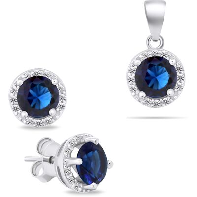 Brilio Silver Set de bijuterii strălucitoare din argint cu zircon SET230WB (cercei, pandantiv) Brilio Silver Set de bijuterii strălucitoare din argint cu zircon SET230WB (cercei, pandantiv)