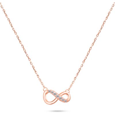 Brilio Silver Colier bronz Infinit cu pietre de zircon NCL76R Brilio Silver Colier bronz Infinit cu pietre de zircon NCL76R