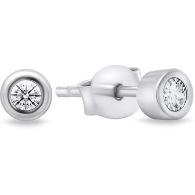 Brilio Silver Cercei atemporali argintii cu pietre de zircon EA609W Brilio Silver Cercei atemporali argintii cu pietre de zircon EA609W