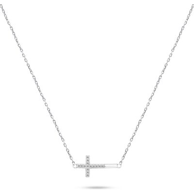 Brilio Silver Colier atemporal cu cruce NCL58W Brilio Silver Colier atemporal cu cruce NCL58W