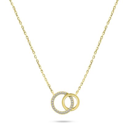 Brilio Silver Colier frumos placat cu aur cu zirconi NCL100Y Brilio Silver Colier frumos placat cu aur cu zirconi NCL100Y