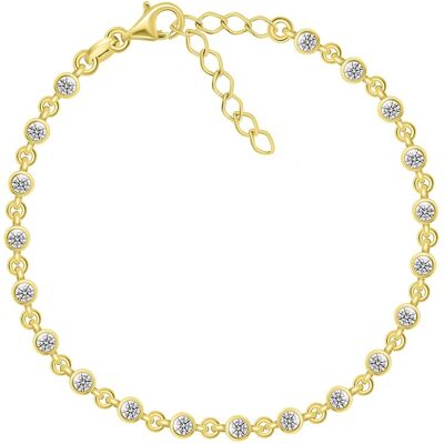 Brilio Silver Brățară frumoasă placată cu aur cu zircon BRC110Y Brilio Silver Brățară frumoasă placată cu aur cu zircon BRC110Y