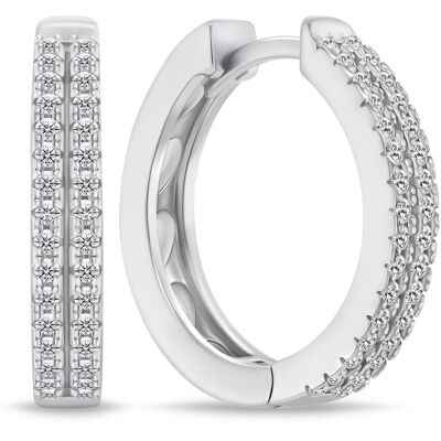 Brilio Silver Cercei cercuri delicate din argint cu zirconi EA768W Brilio Silver Cercei cercuri delicate din argint cu zirconi EA768W