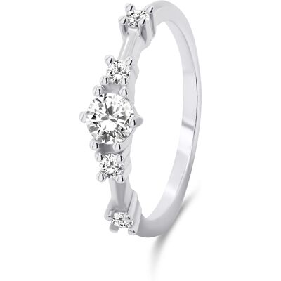 Brilio Silver Inel fermecător din argint cu pietre de zircon RI040W 58 mm Brilio Silver Inel fermecător din argint cu pietre de zircon RI040W 58 mm
